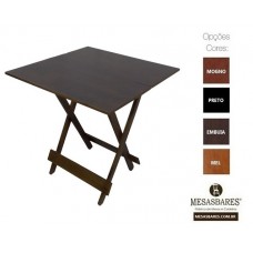 Mesa Dobrável 60X60 de Madeira Para Bar Embuia  - Cod: 996